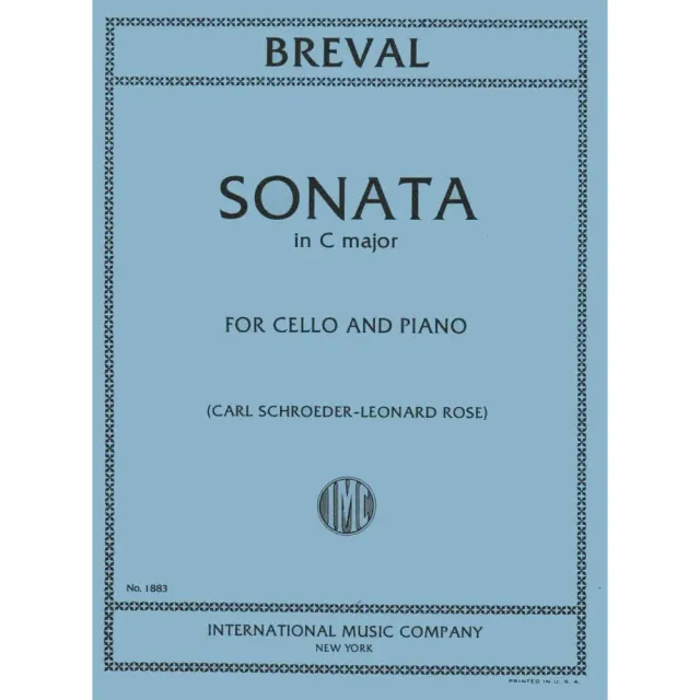 Shar Music Breval Sonate C-Dur Noten Cello Klavier Suzuki