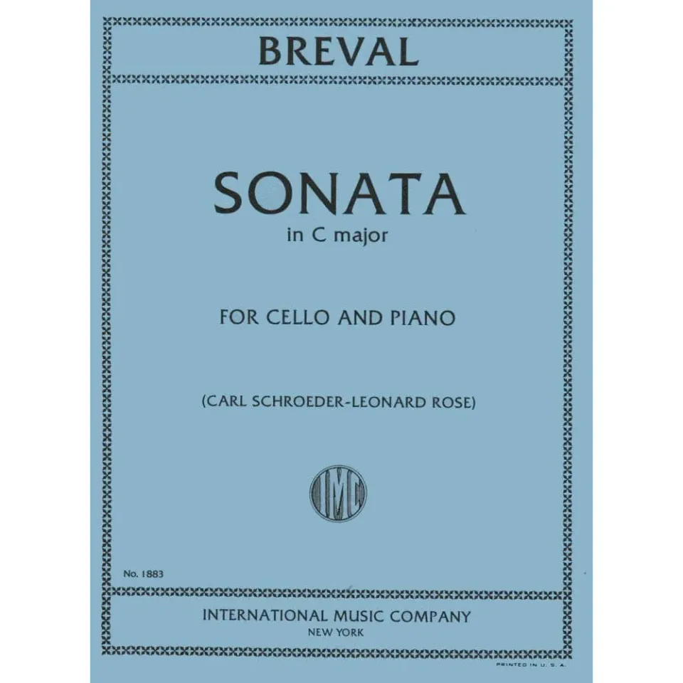 Shar Music Breval Sonate C-Dur Noten Cello Klavier Suzuki