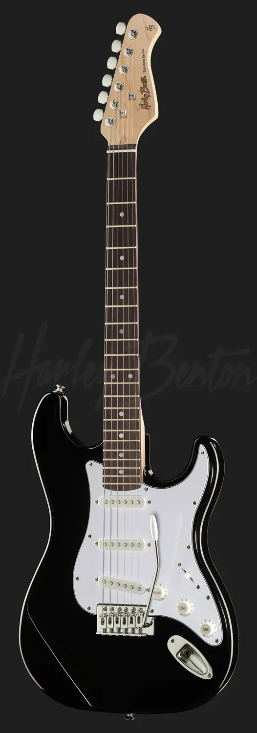 Harley Benton ST-20 BK E-Gitarre Schwarz 3 Singlecoils