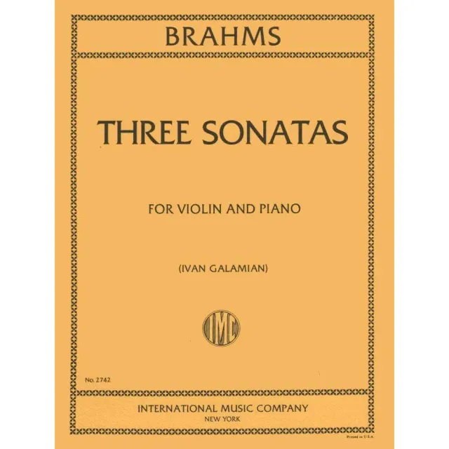 International Brahms 3 Sonaten Violine Klavier Noten Galamian