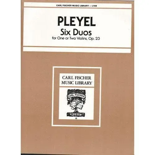 Carl Fischer Pleyel Six Duos Op 23 Violinduo Noten 2 Violinen
