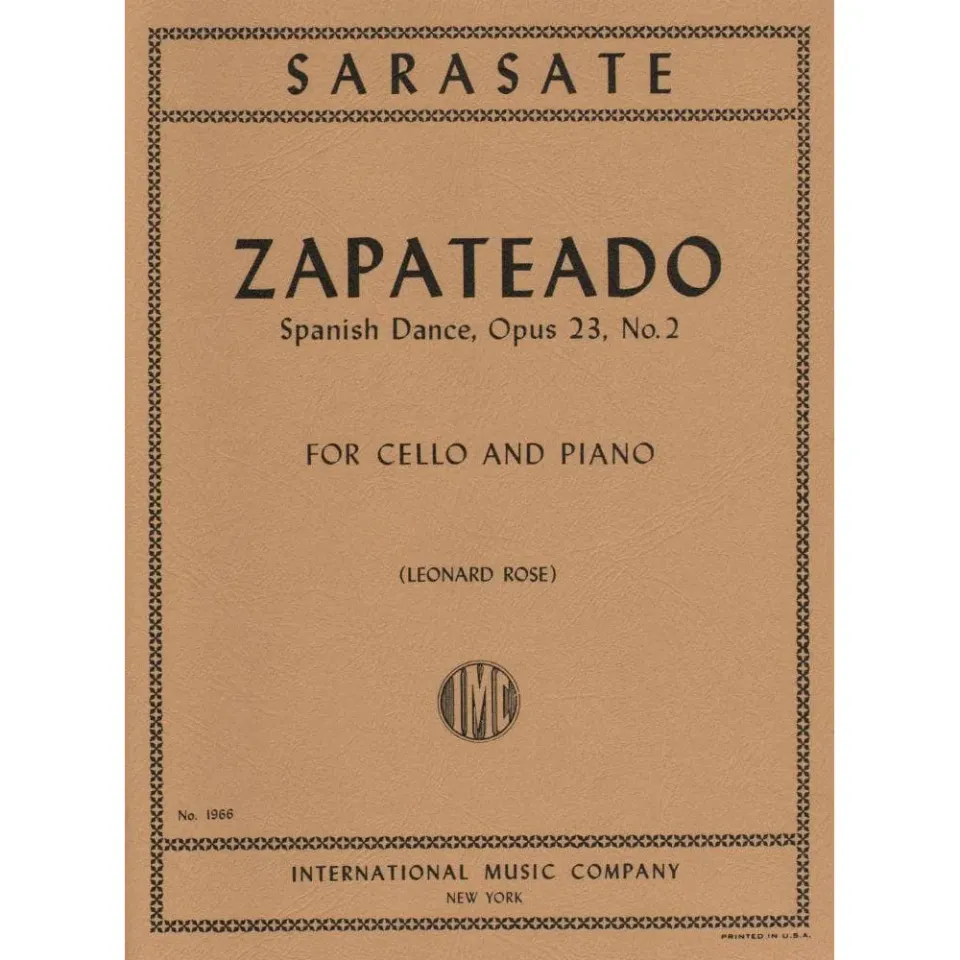 Sarasate Zapateado op.23 Nr.2 Cello Klavier Noten