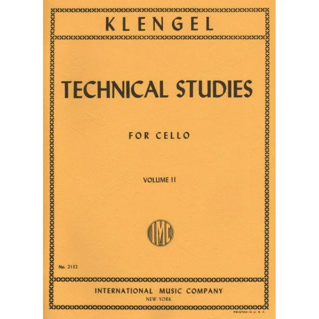 Shar Music Klengel Technical Studies 2 Noten Cello Solo Rose