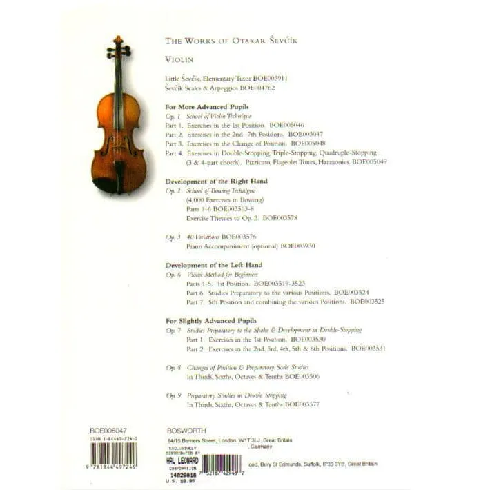 Shar Music Sevcik Op 1 Part 2 Violintechnik Noten 1. Lage