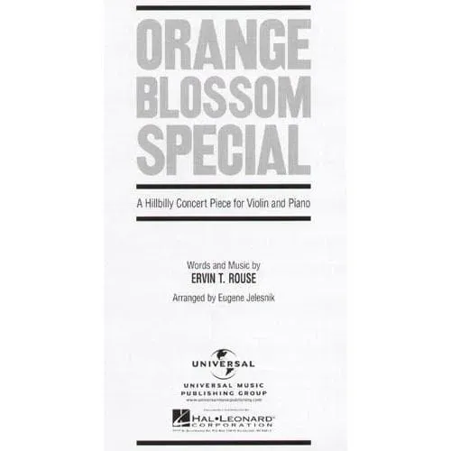 Ervin Rouse Orange Blossom Special Noten Violine Klavier
