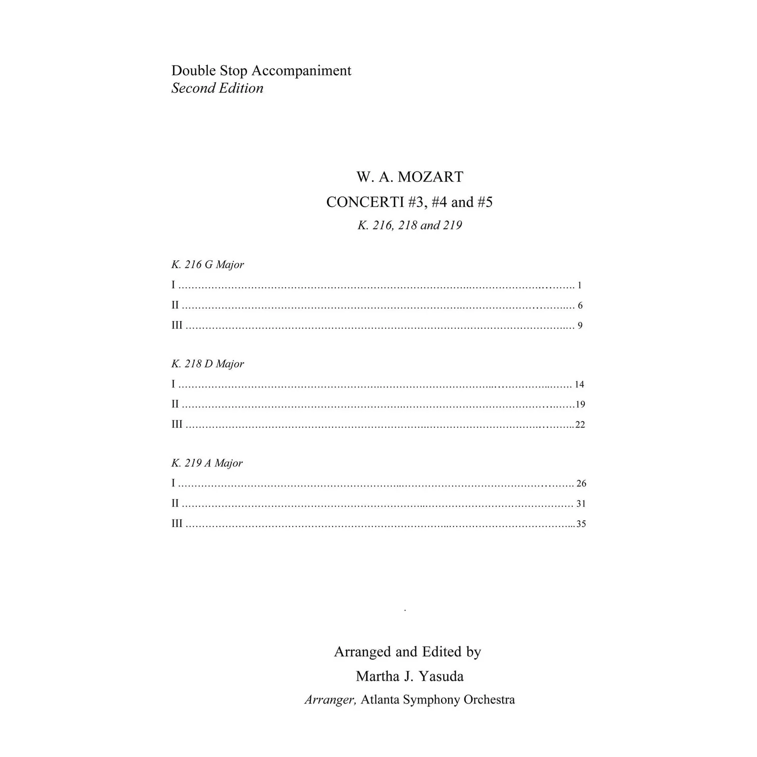 Yasuda Mozart Concerti Nr 3-5 Violinen Noten Download Duo Trio