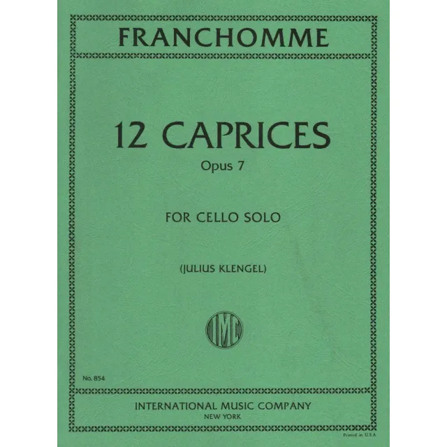 Shar Franchomme 12 Caprices Op 7 Cello Noten Solo