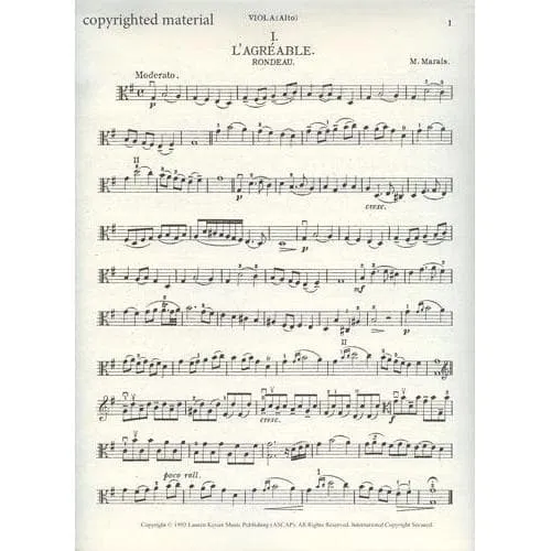Keiser Marais Five Old French Dances Noten Viola Klavier