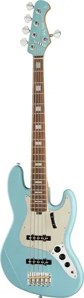 Harley Benton MV-5JB E-Bass 5-Saiter Daphne Blue