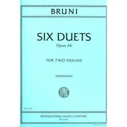 Shar Bruni 6 Easy Duets Op 34 Noten 2 Violinen