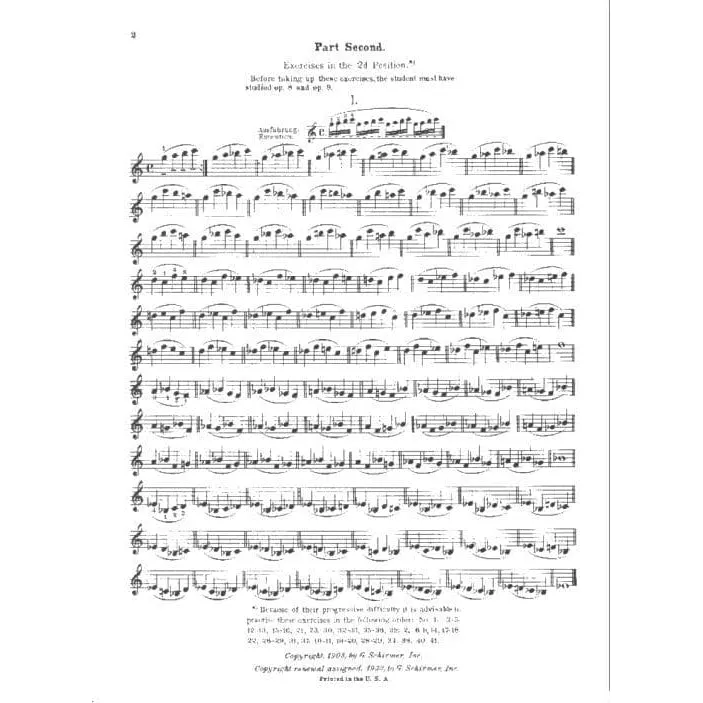 Shar Music Sevcik Violintechnik Op.1 Heft 2 Noten Violine