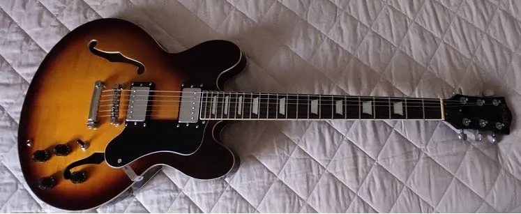 Rocktile Pro HB100-SB E-Gitarre Sunburst Semi-Hollow