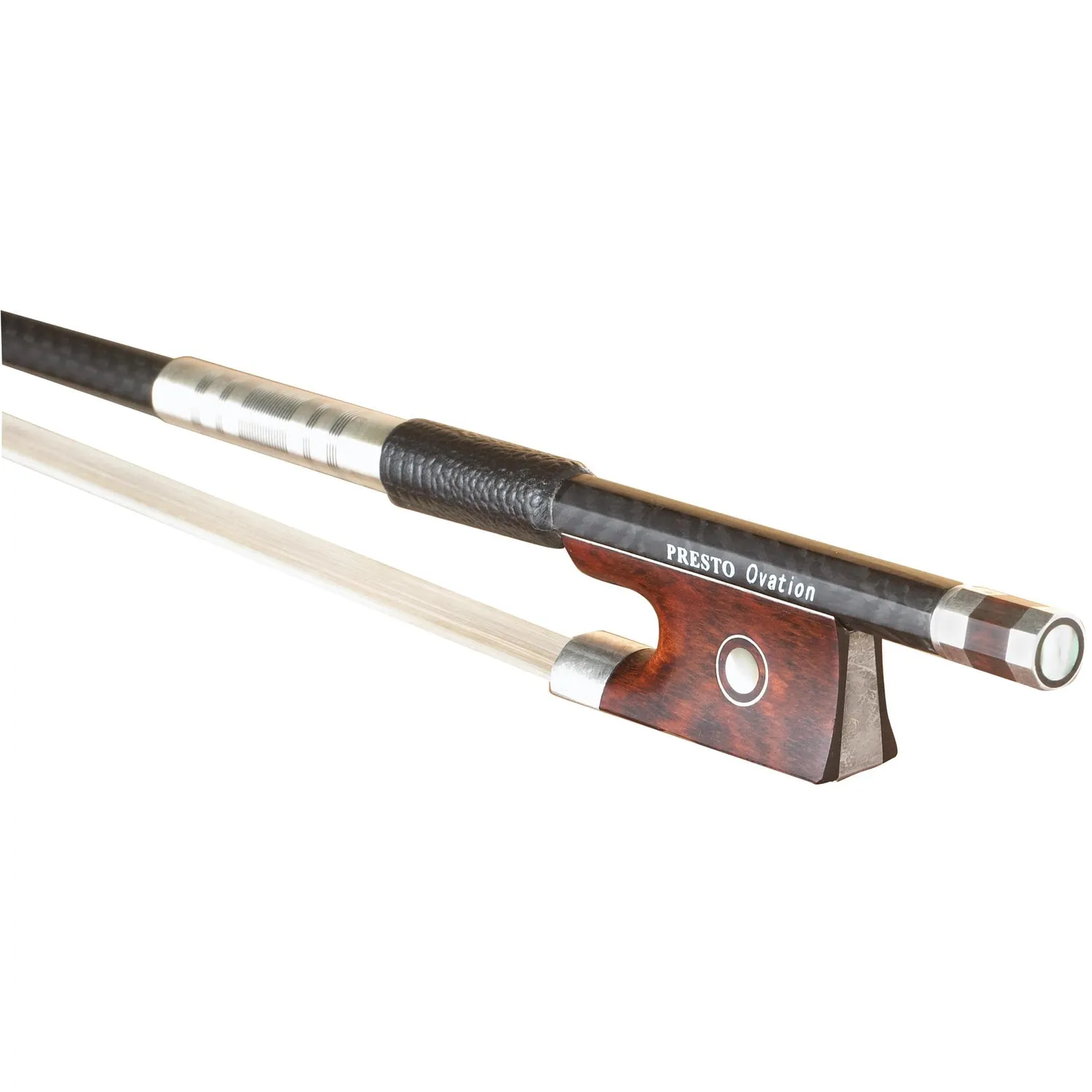 Presto Ovation Geigenbogen Carbon gewebt silber