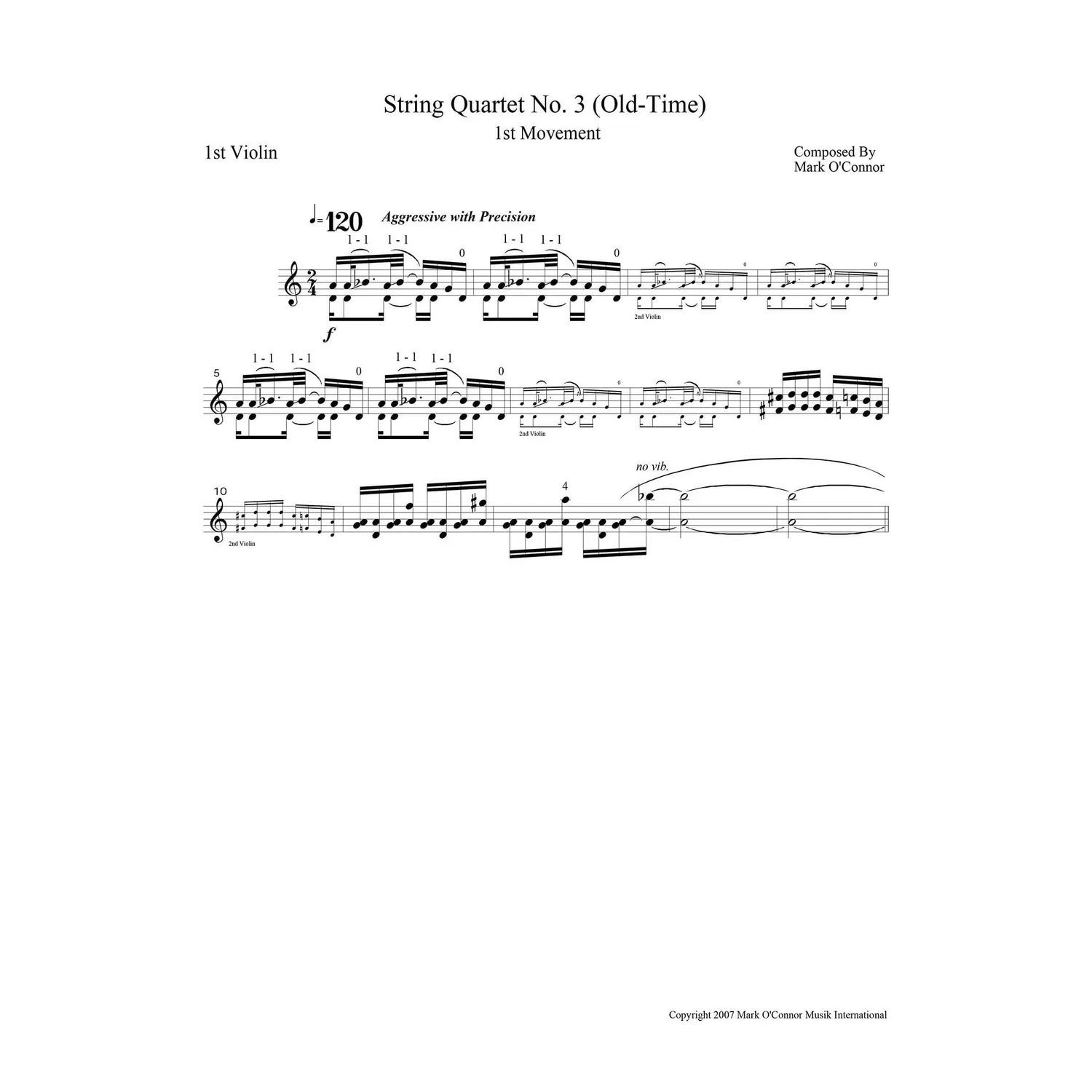 Mark O'Connor Quartet No.3 Old-Time Violine 1 Download