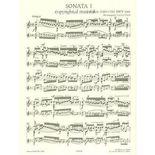 Bach Sonaten Partiten BWV 1001-1006 Violinnoten Peters