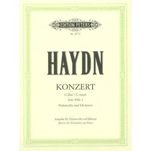 Peters Haydn Cellokonzert C-Dur Hob VIIb:1 Noten Cello Klavier