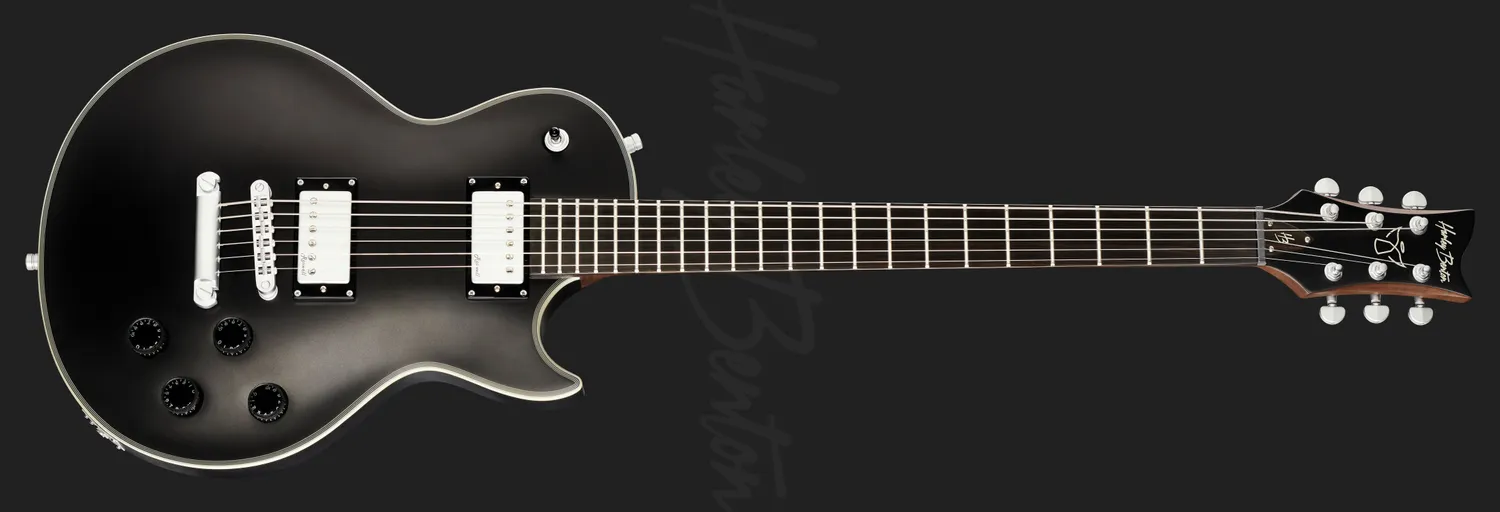 Harley Benton Agufish Standard STD BT Bariton-Gitarre Black Satin