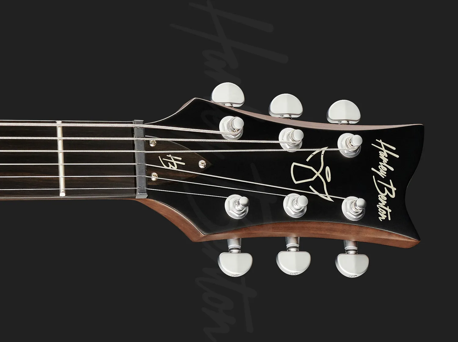 Harley Benton Agufish Standard STD BT Bariton-Gitarre Black Satin