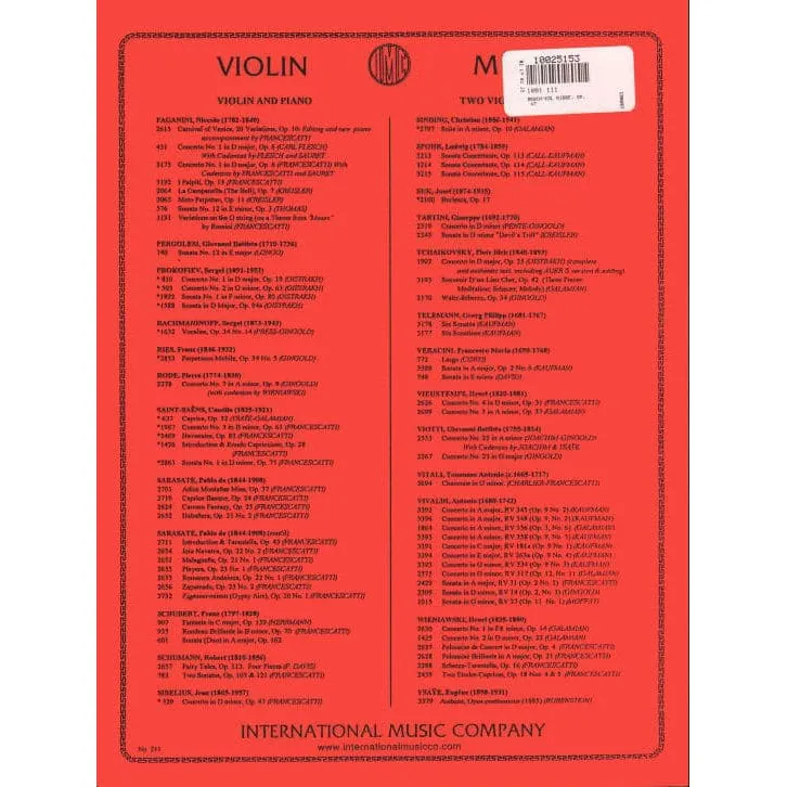Shar Bruch Kol Nidre Op.47 Violinnoten Gingold