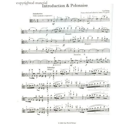 One World Böhm Arabesques Nr12 Bratschennoten Klavier