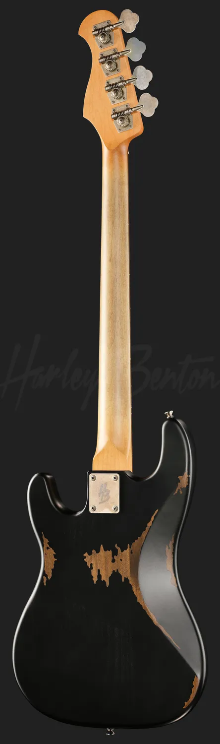 Harley Benton PB-62HA BK E-Bass Precision aged schwarz
