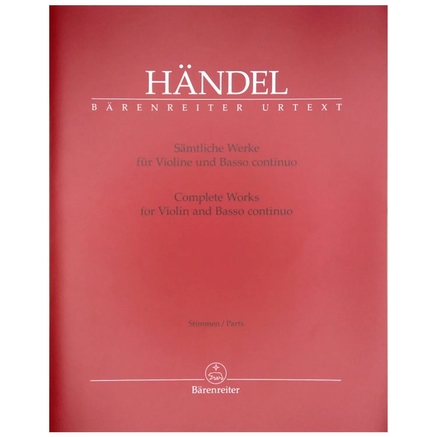 Bärenreiter Händel Violinsonaten Violine Noten Urtext