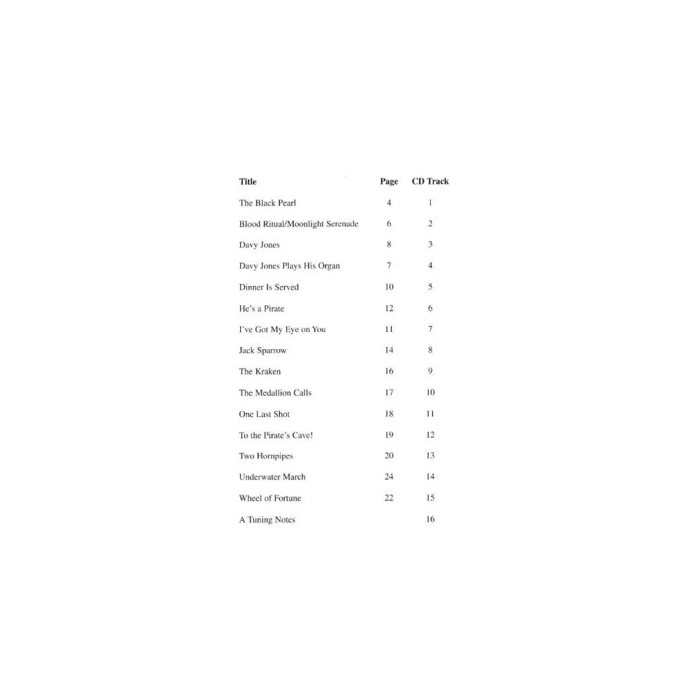 Hal Leonard Fluch der Karibik Cello Notenbuch 16 Stücke