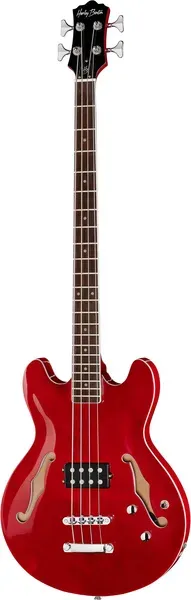 Harley Benton Vintage HB-50 Cherry Red Halbakustik-Bass Ahorn