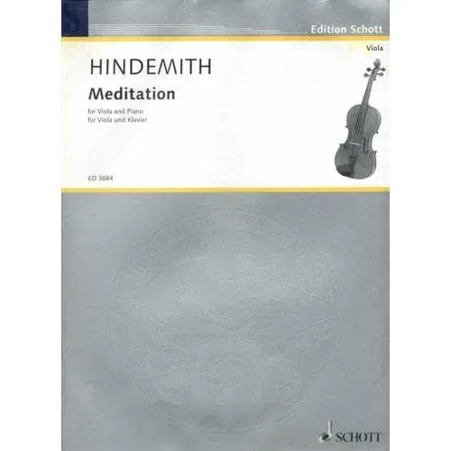 Hindemith Meditation Bratschennoten Viola Klavier Schott