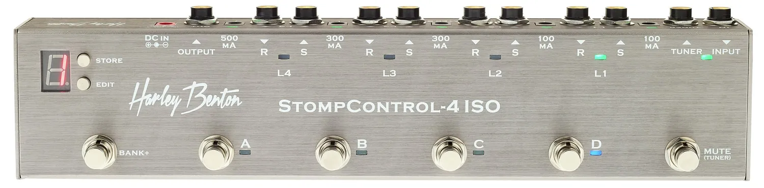 Harley Benton StompControl-4 ISO Loop-Switcher mit Netzteil