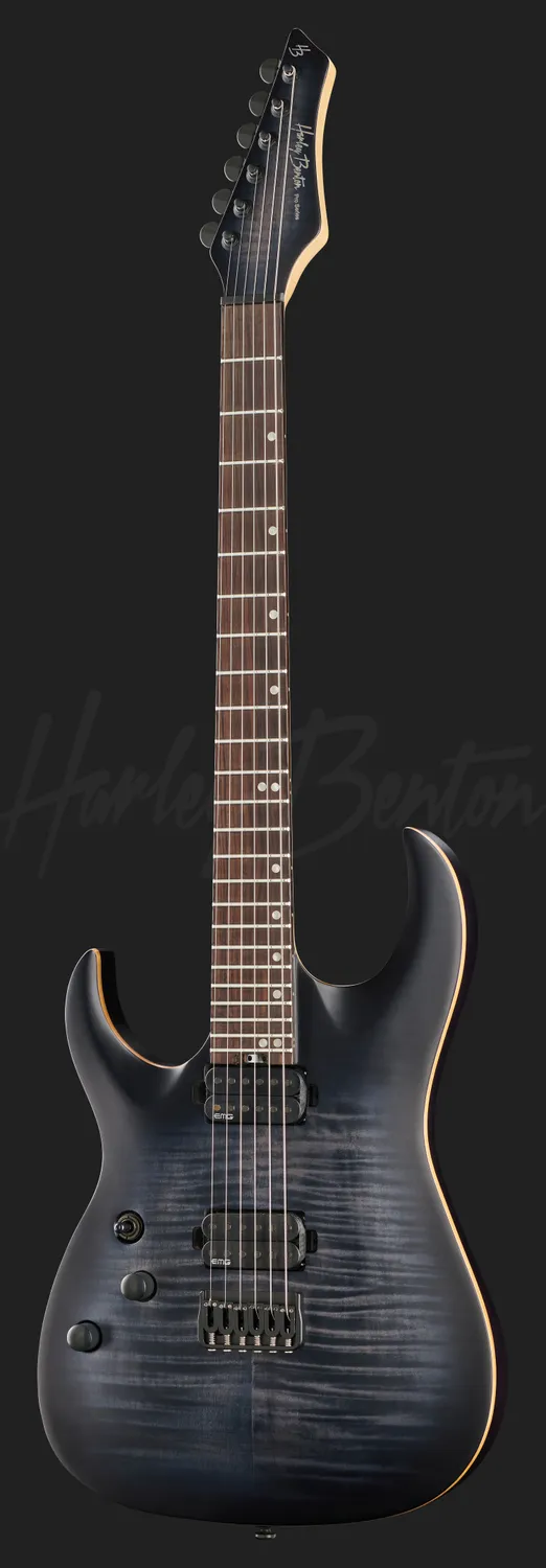 Harley Benton Amarok-6 LH E-Gitarre Flame Burst