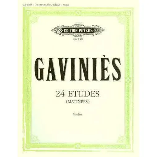 Edition Peters Gaviniès 24 Etudes Violinnote Davisson
