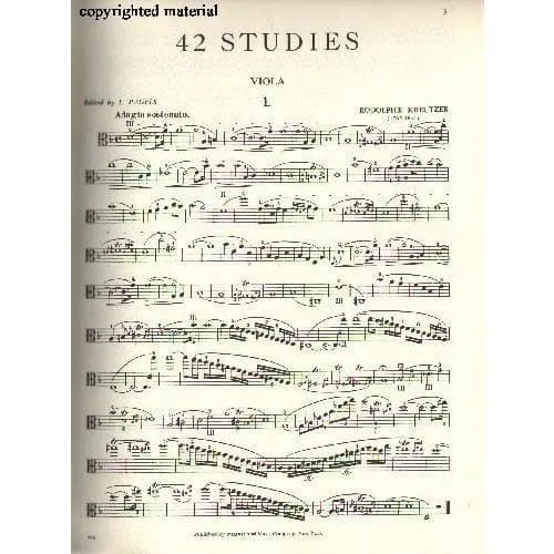 International Kreutzer 42 Etüden Noten Viola Pagels