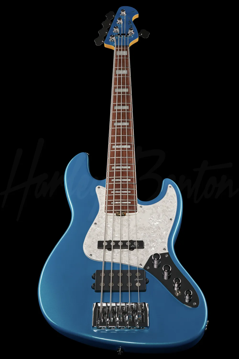 Harley Benton Enhanced MJ-5EB E-Bass Lake Blue 5-saitig
