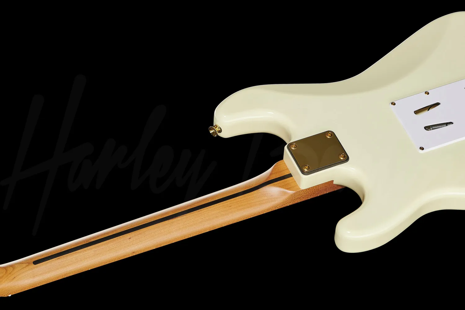 Harley Benton ST-62DLX E-Gitarre Olympic White Gold
