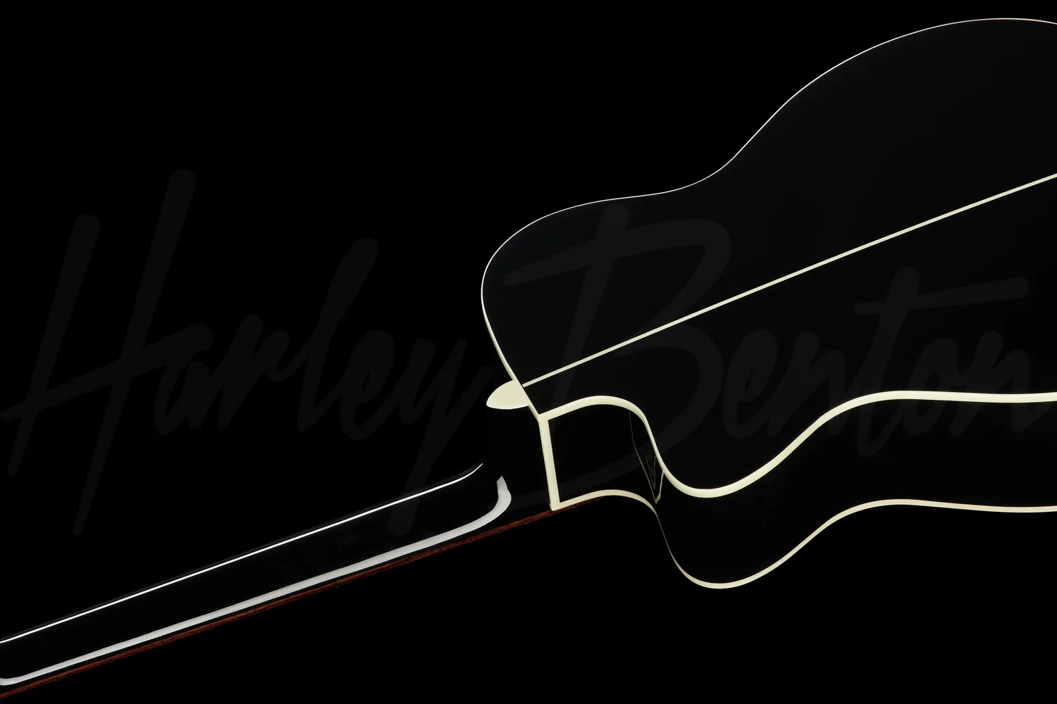 Harley Benton CLA-16SCE Westerngitarre schwarz elektro