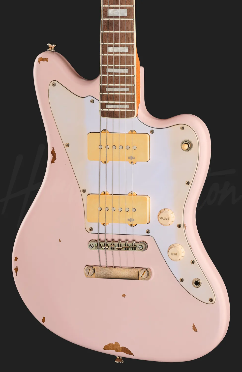 Harley Benton JA-60LA SP E-Gitarre Shell Pink Aged