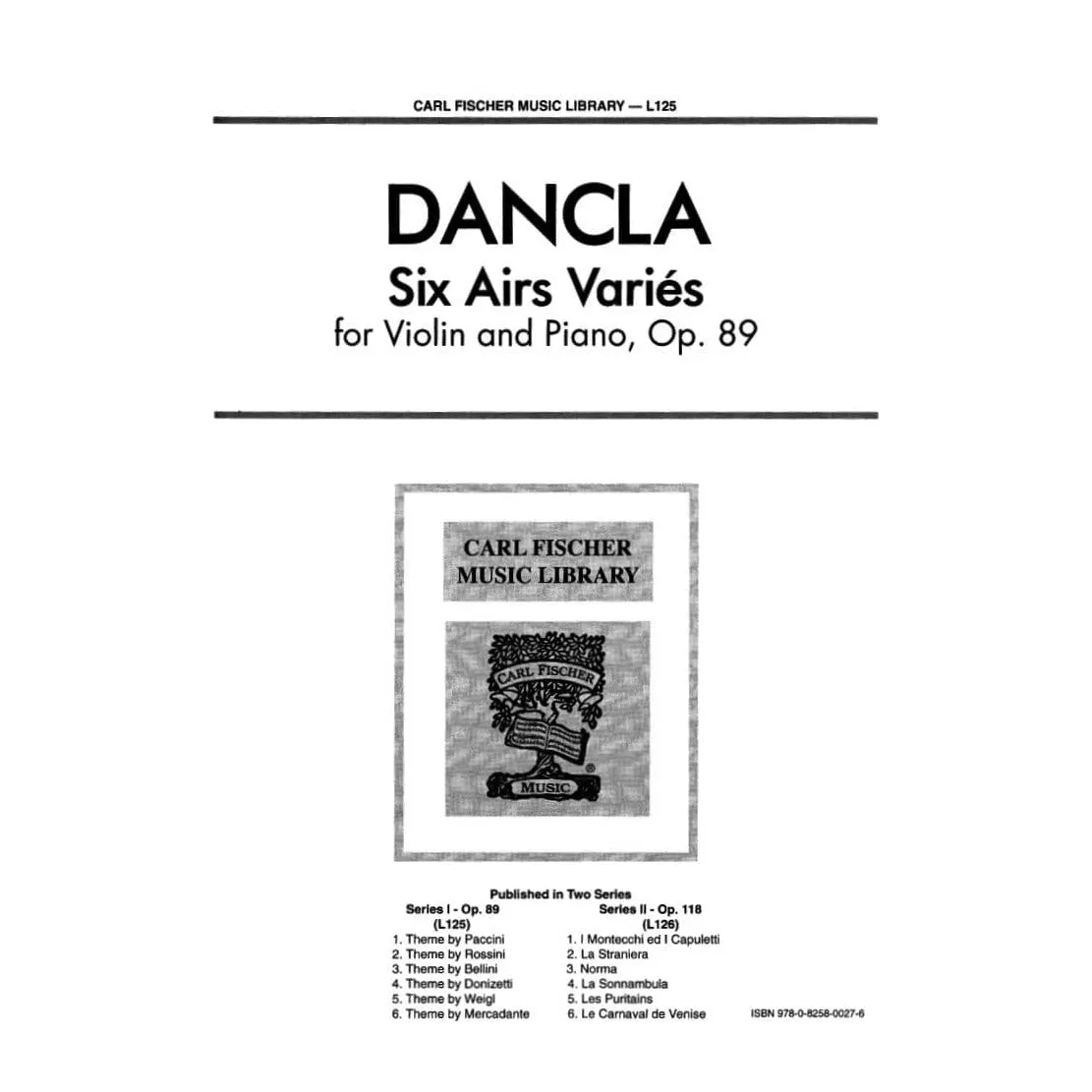 Shar Dancla 6 Airs Variés Op 89 Noten Violine Klavier