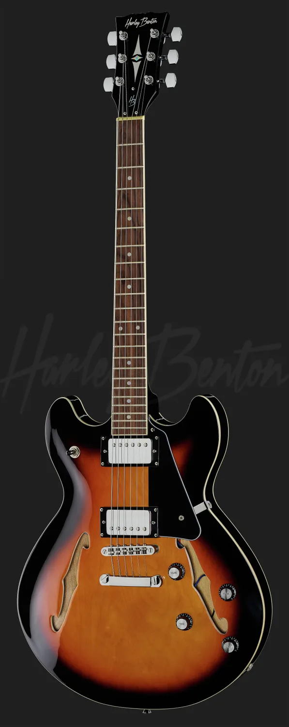 Harley Benton Vintage Series HB-35 Halbakustik-Gitarre Vintage Burst