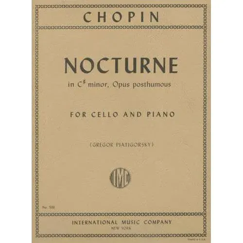 International Music Chopin Nocturne cis-Moll Noten Piatigorsky
