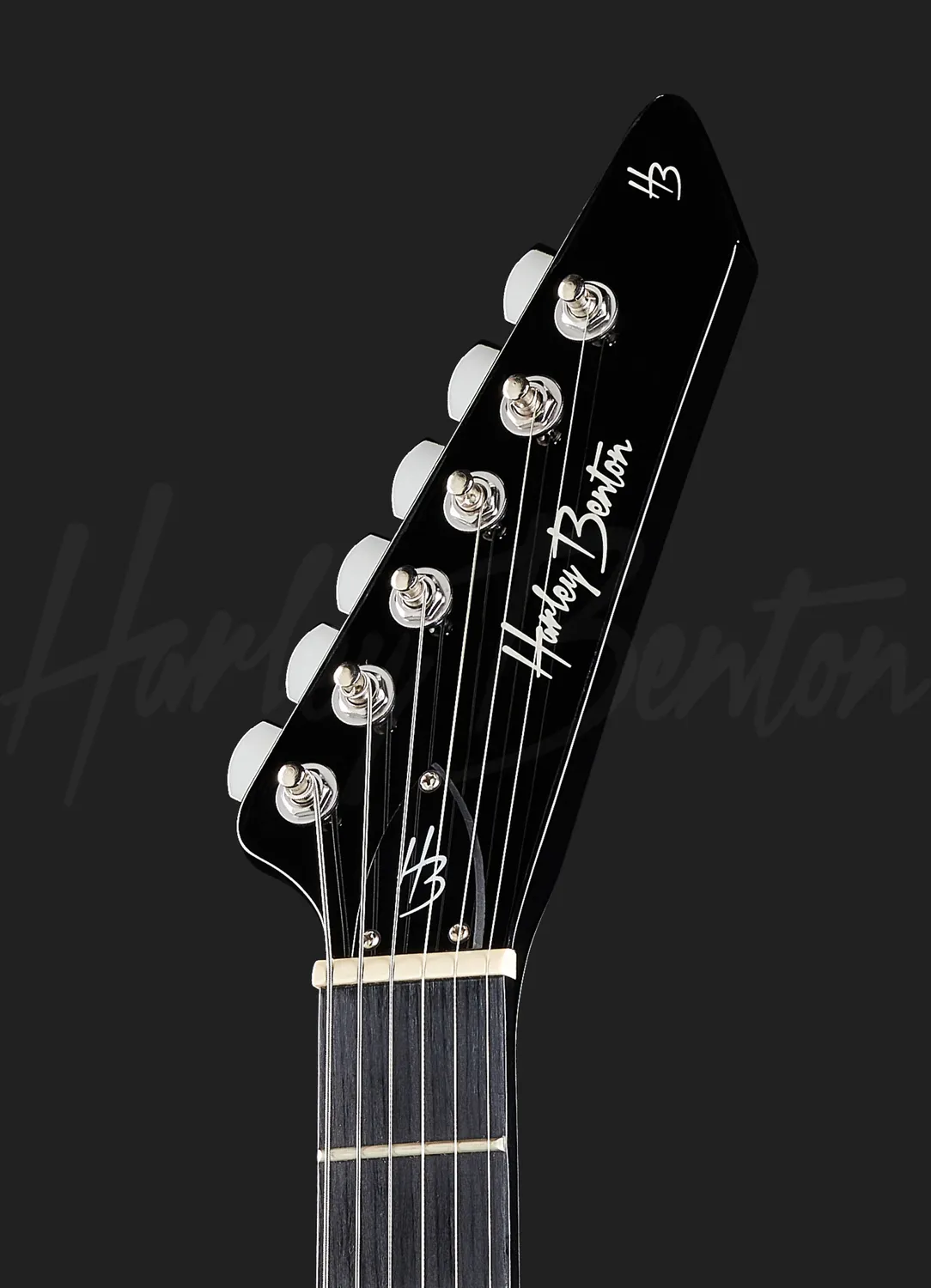 Harley Benton Extreme-76 BK E-Gitarre Schwarz Nyatoh