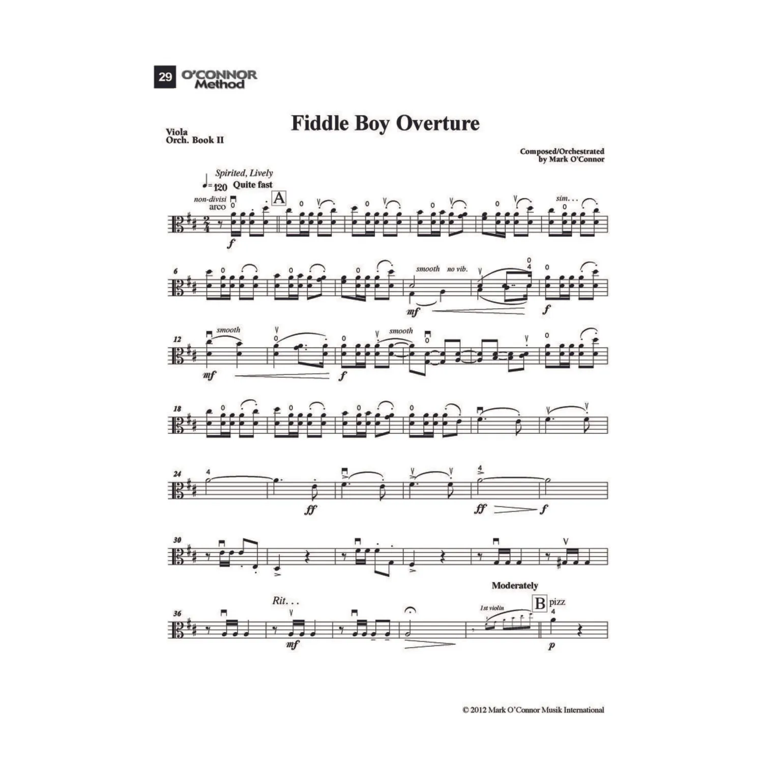 OConnor Method for Orchestra Book II Noten Viola Download