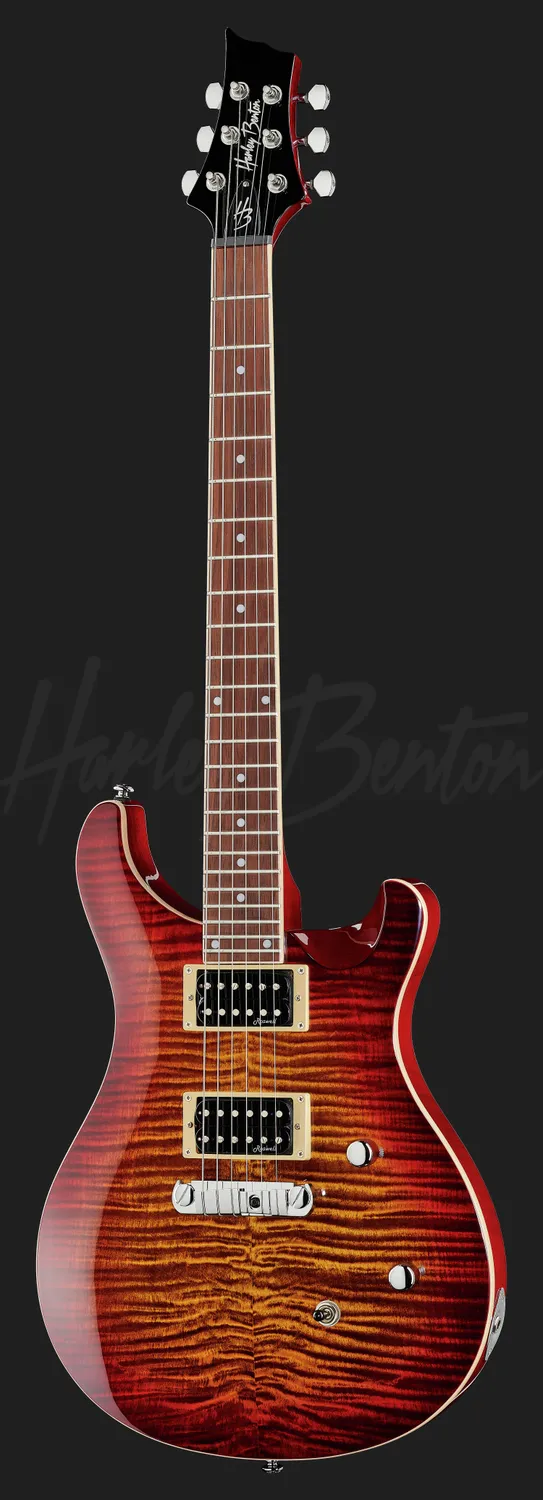 Harley Benton CST-24 Paradise Flame E-Gitarre massiv