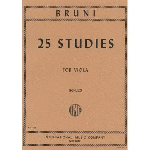International Bruni 25 Studies Bratschennoten Viola
