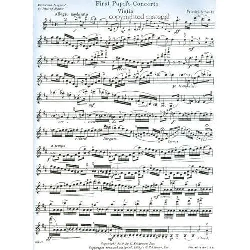 Schirmer Seitz Schülerkonzert Nr 1 D-Dur op 7 Violine