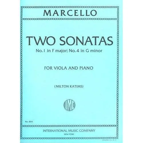 International Marcello 2 Sonaten Noten Bratsche Klavier F-Dur