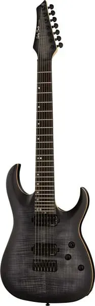 Harley Benton Amarok-7 7-Saiter E-Gitarre Flame Burst EMG