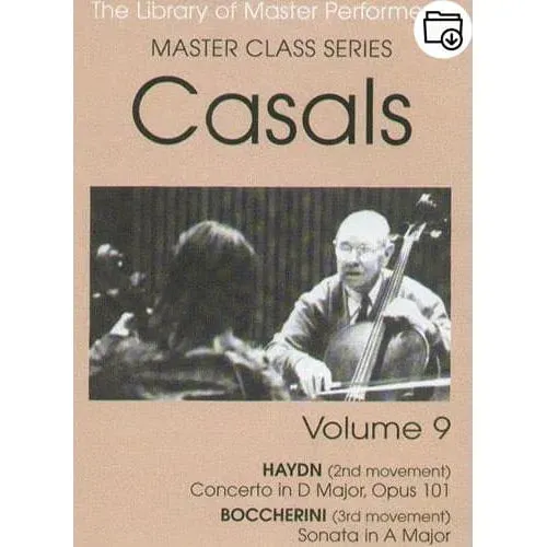 Pablo Casals Master Class Vol.9 Cello Noten Unterricht