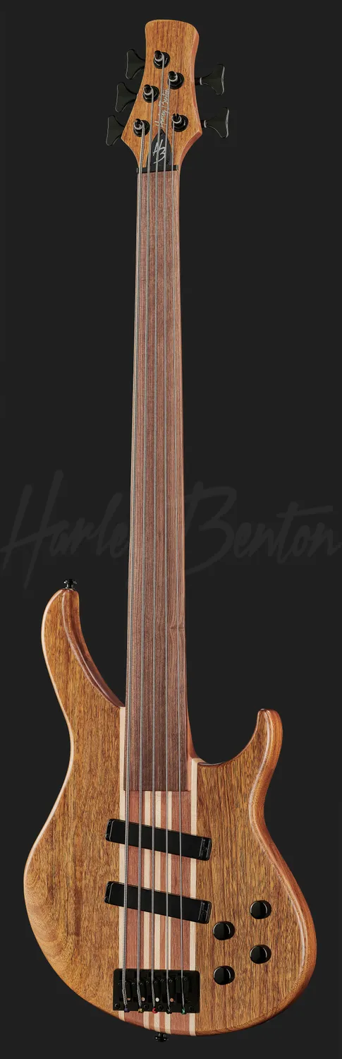 Harley Benton Pro HBZ-2005FL E-Bass 5-Saiter Bundlos Natur