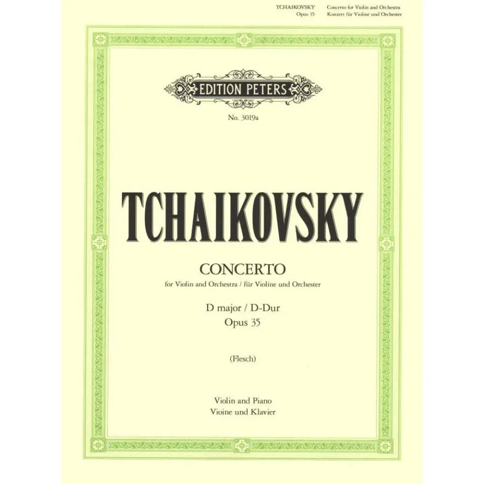 Tschaikowski Violinkonzert D-Dur Op. 35 Violinnoten Flesch